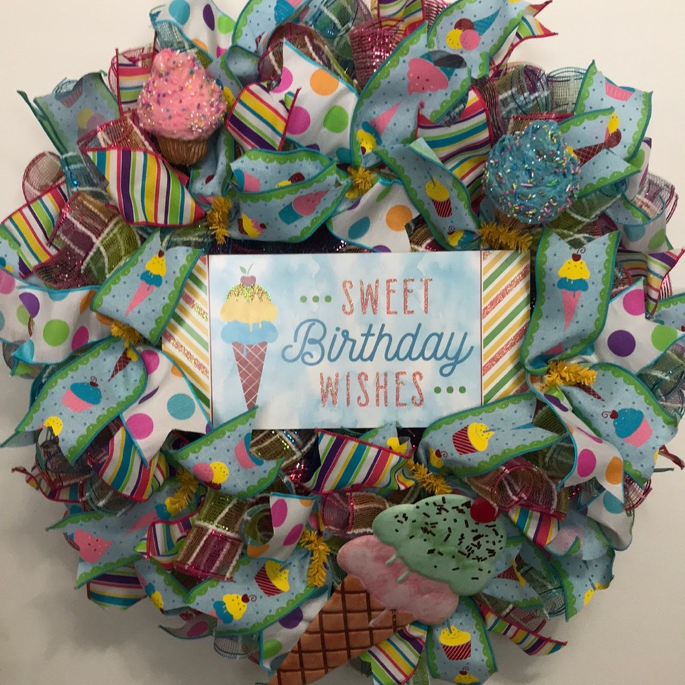 Sweet Birthday Wishes Wreath